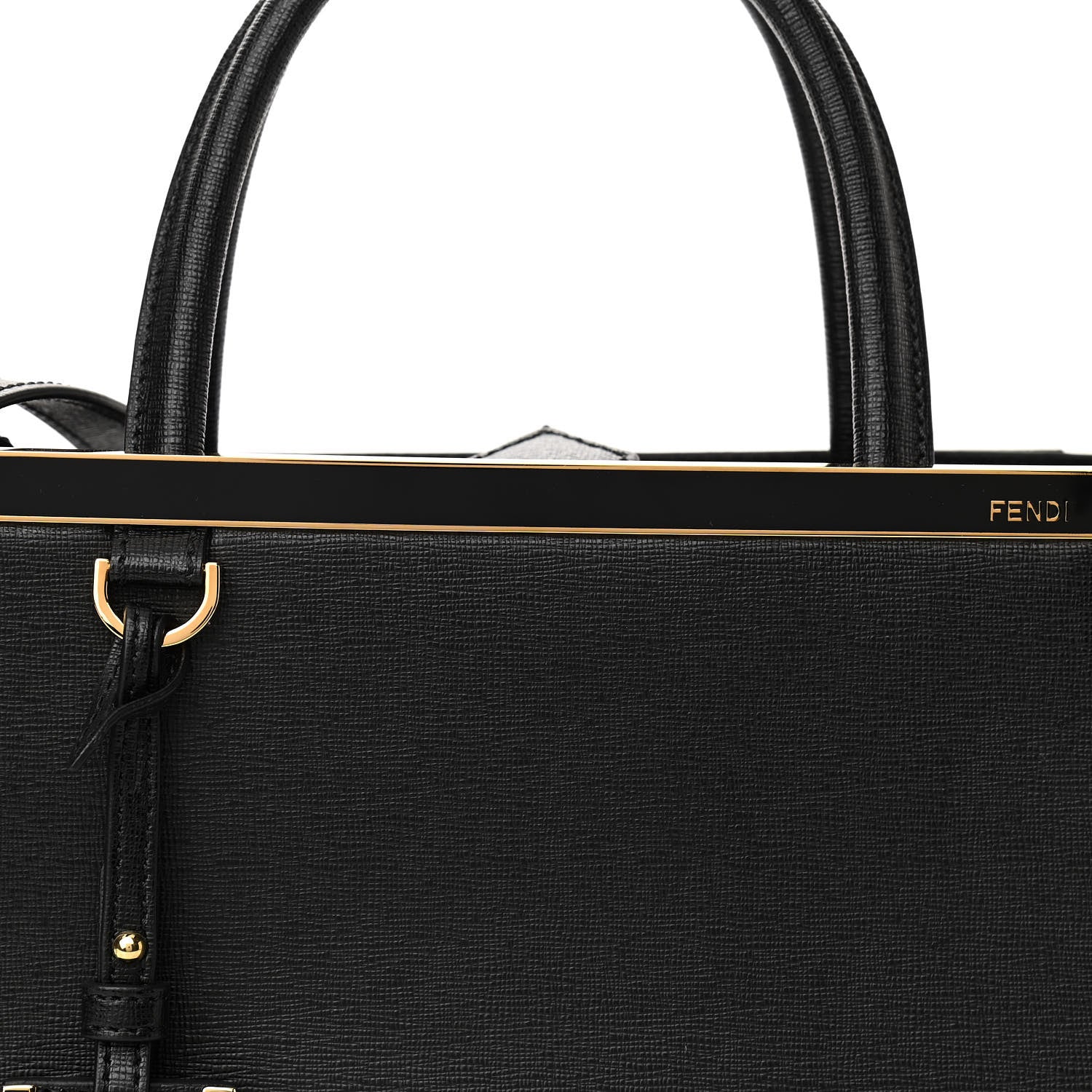 Fendi Vitello Elite Petite 2Jours Tote Black 8 of 10