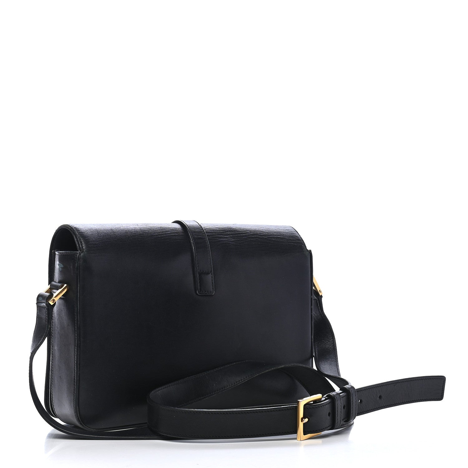 Saint Laurent Smooth Calfskin Medium Classic Monogram Universite Bag Black 3 of 13