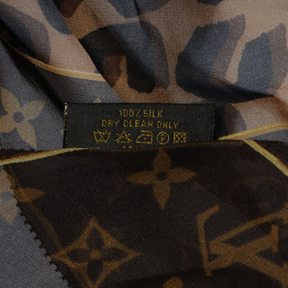 Louis Vuitton Silk Leopard and Monogram Scarf 5 of 5