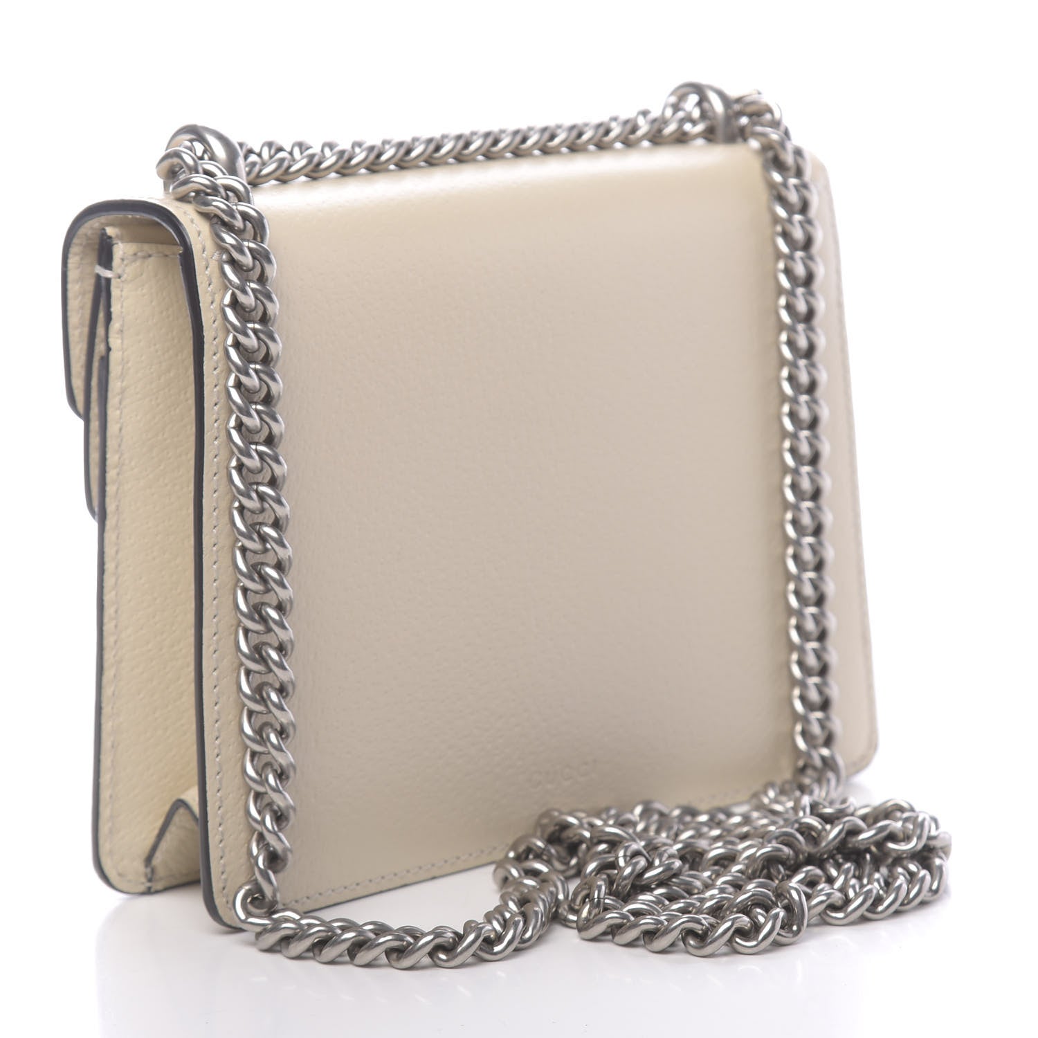 Gucci Textured Calfskin Crystal Mini Dionysus Shoulder Bag Mystic White 3 of 11
