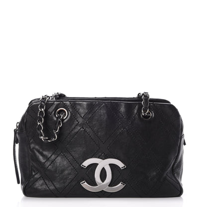 Chanel Calfskin Small Diamond Stitch Tote Black 1 of 13