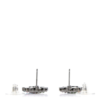 Chanel Ruthenium Crystal CC Earrings Multicolor 3 of 5