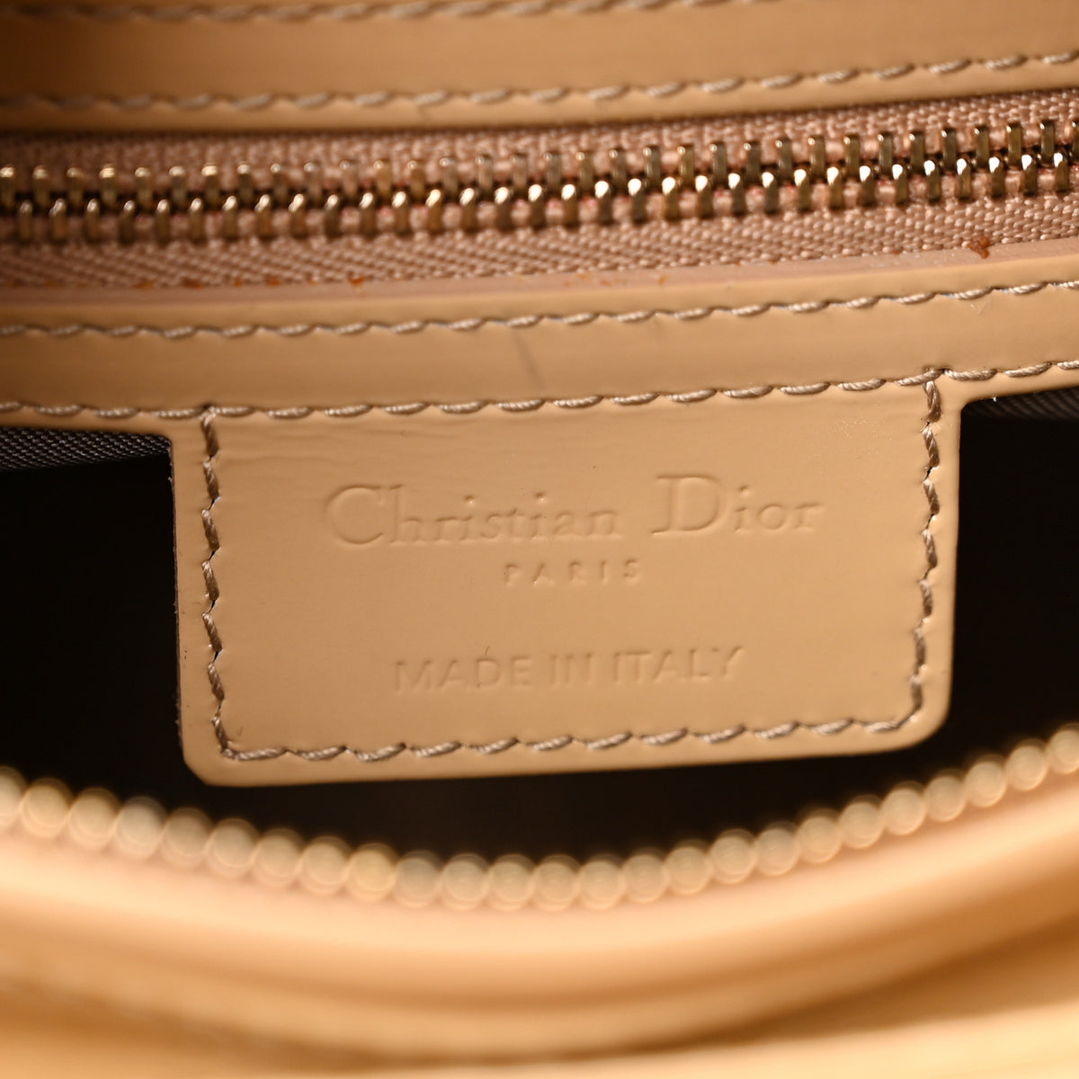 Christian Dior Patent Cannage Medium Lady Dior Beige 6 of 10