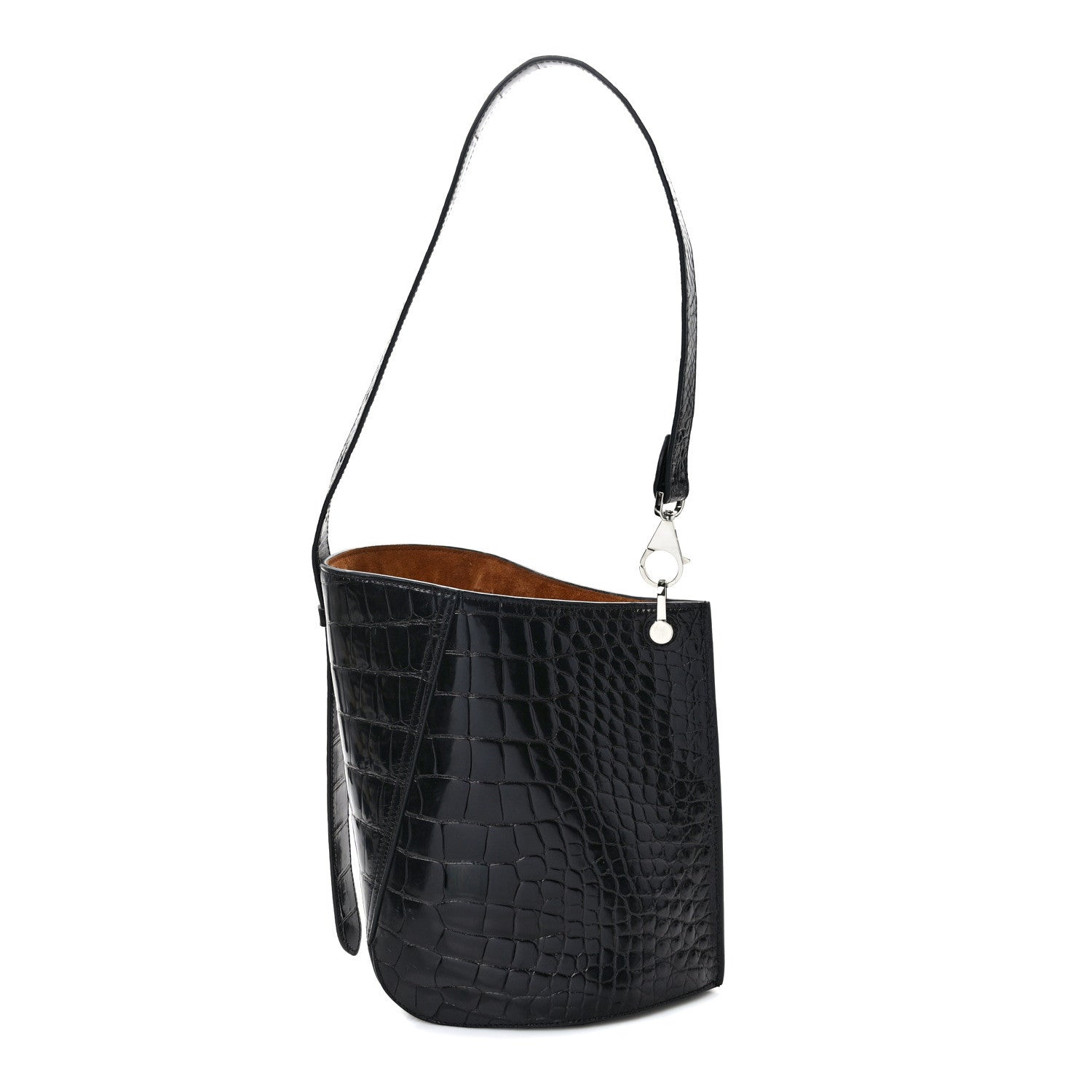 Lanvin Alligator Small Hook Bag Black 1 of 12