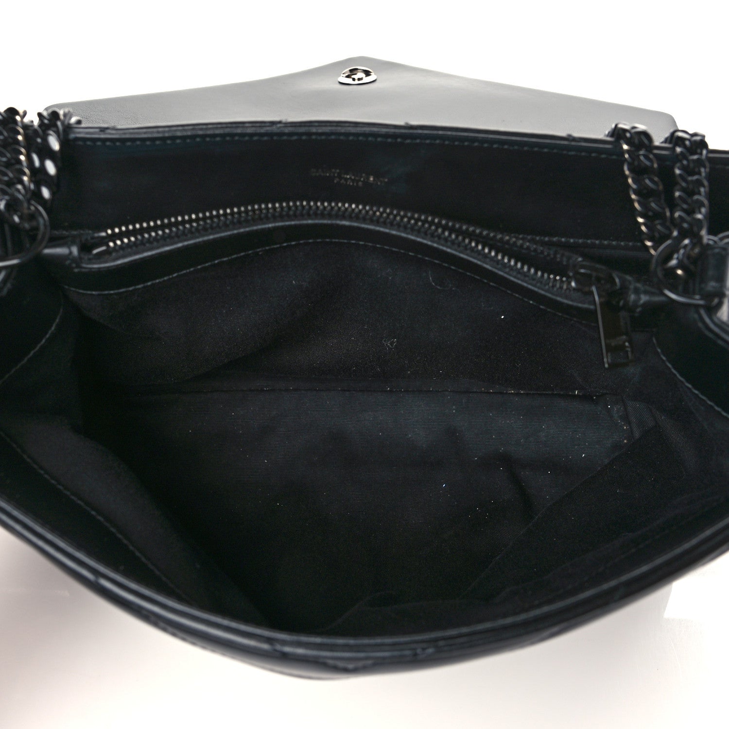 Saint Laurent Calfskin Y Quilted Monogram Medium Loulou Chain Satchel Black 4 of 6