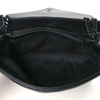 Saint Laurent Calfskin Y Quilted Monogram Medium Loulou Chain Satchel Black 4 of 6