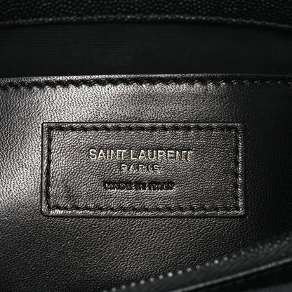 Saint Laurent Grain De Poudre Medium West Hollywood Monogram Fold-Over Black 6 of 9