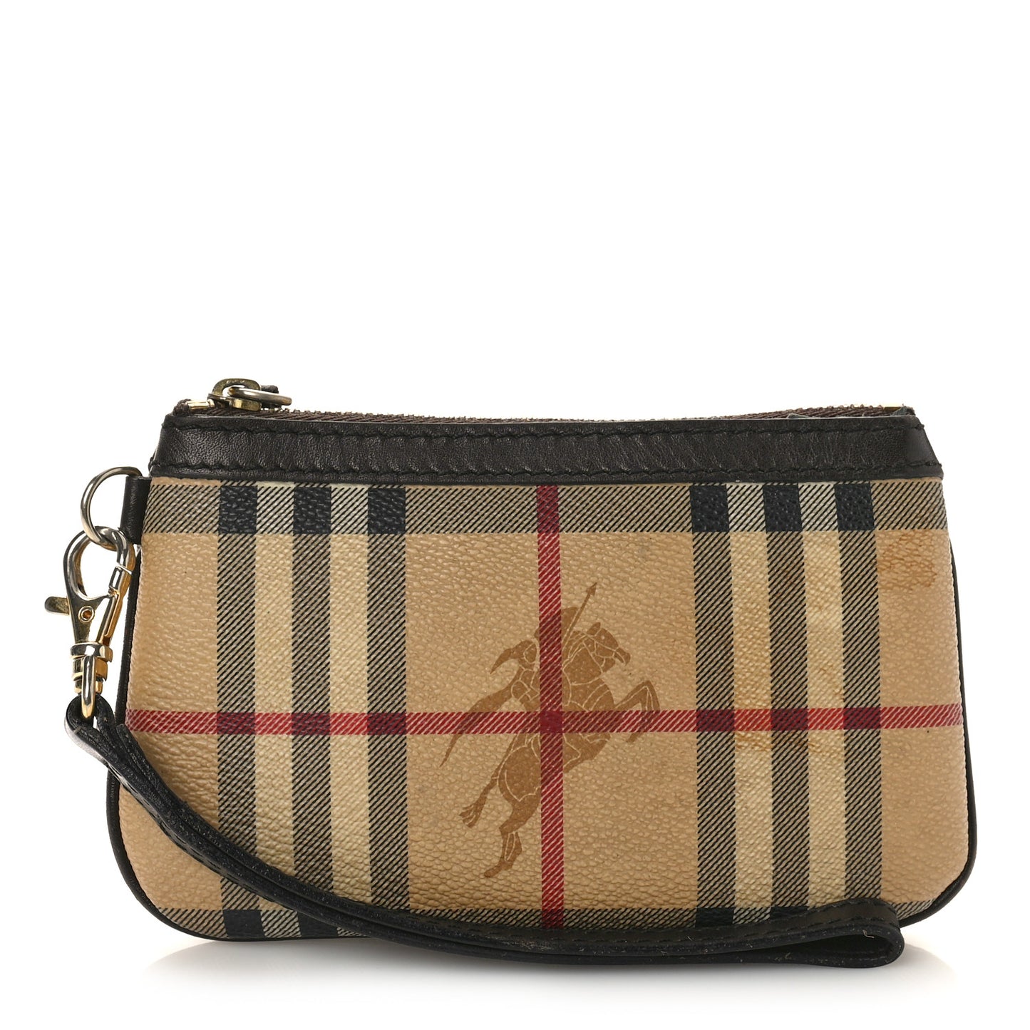 Haymarket Check Coin Case Wristlet Chocolate