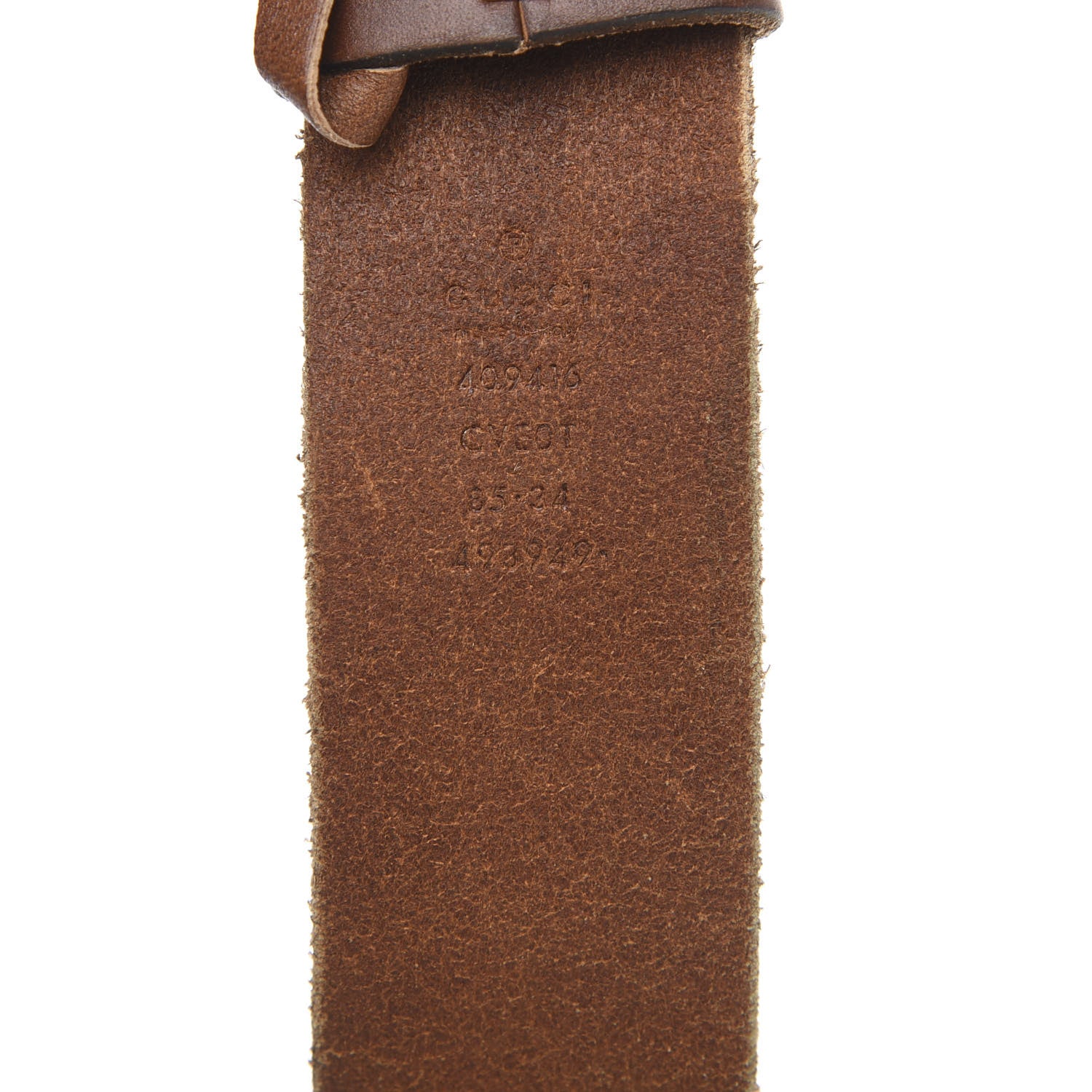 Gucci Faded Calfskin Double G 40mm Belt 85 34 Cuir 5 of 6