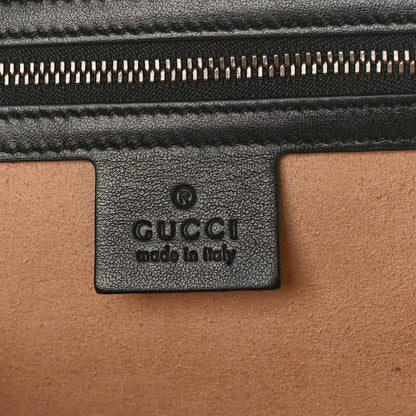 Gucci Calfskin Matelasse Sylvie Web Small GG Marmont Top Handle Shoulder Bag Black 6 of 9