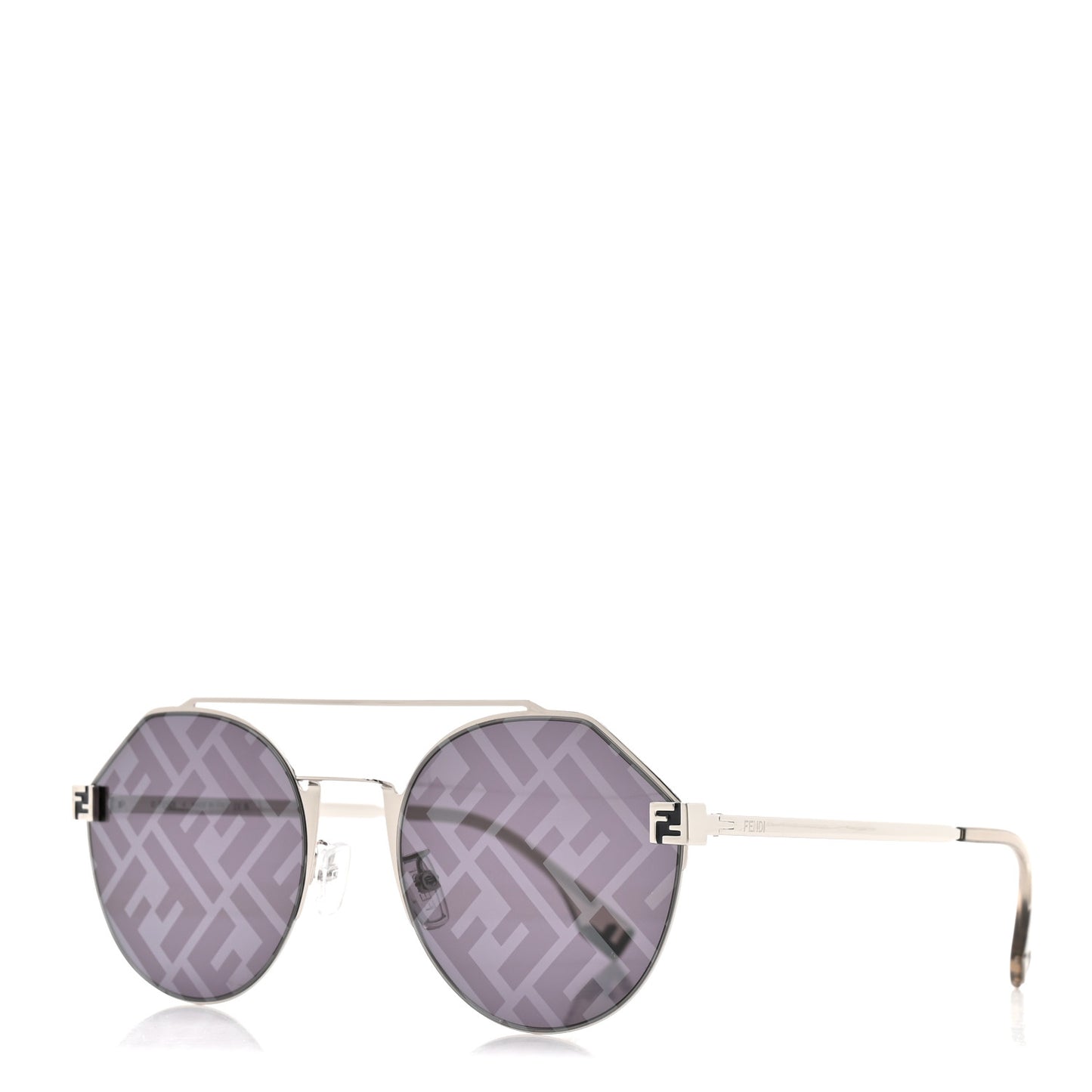 Metal Fendi Travel Geometric Sunglasses FE40060U Grey