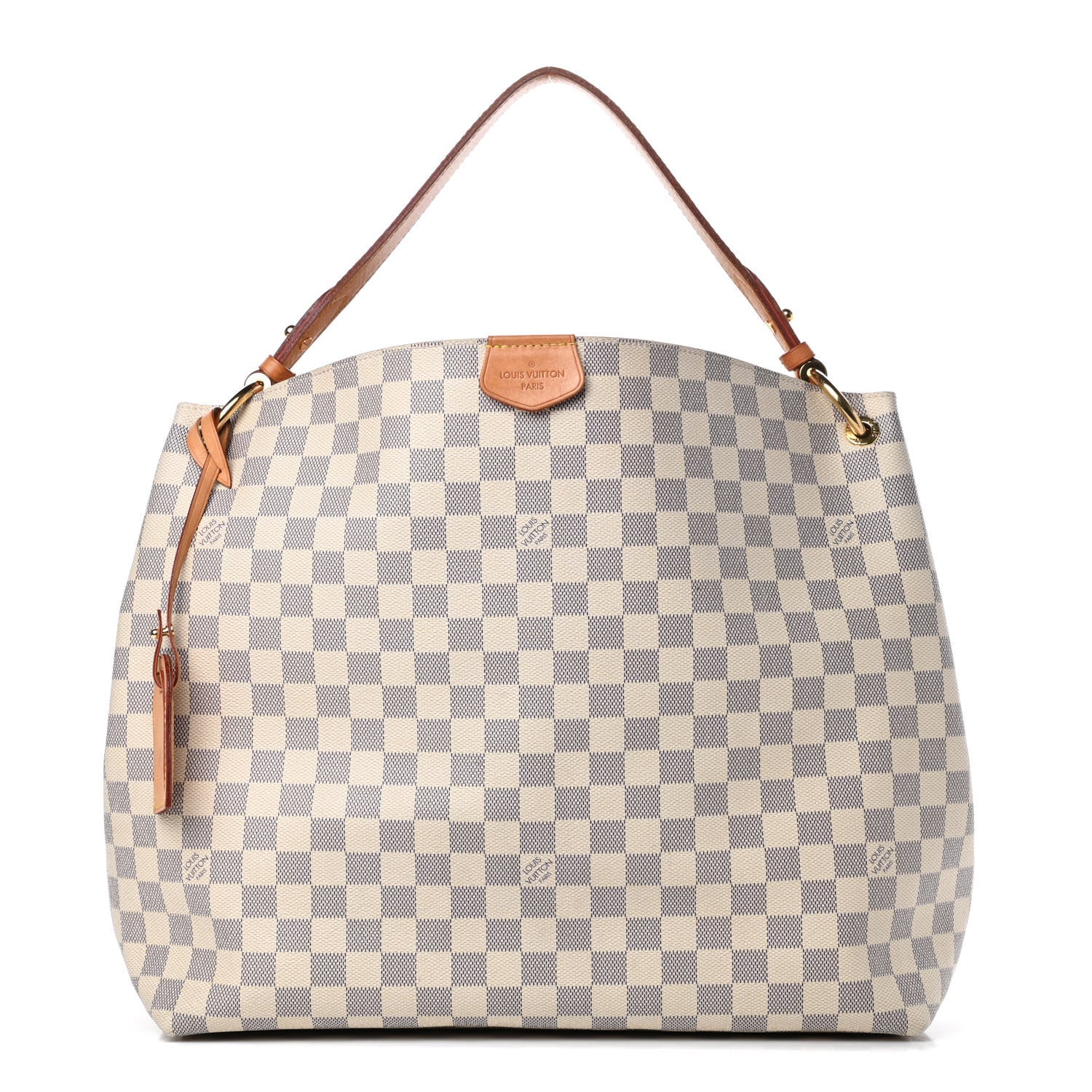 Louis Vuitton Damier Azur Graceful MM Rose Ballerine 1 of 16