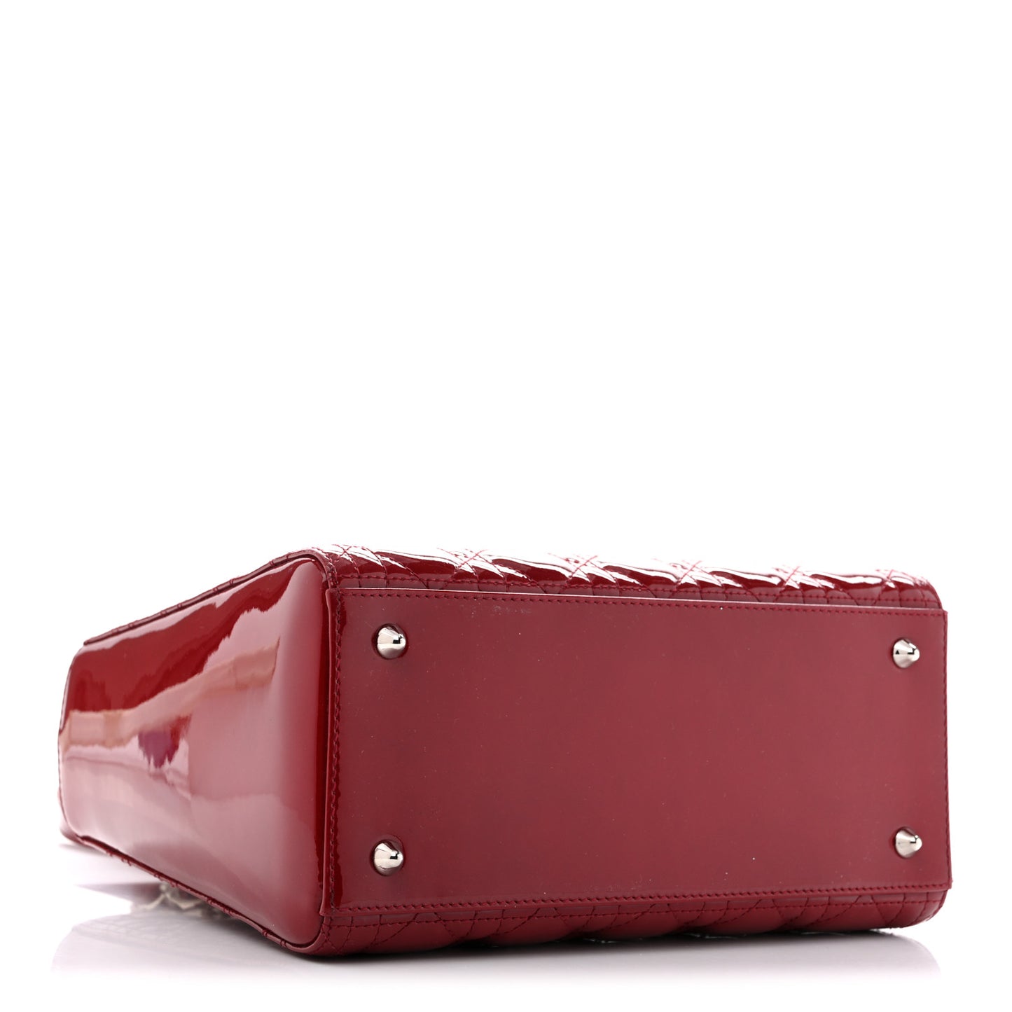 Patent Cannage Medium Lady Dior Red