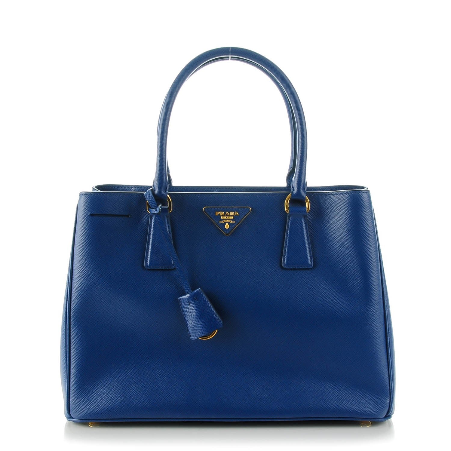 Prada Saffiano Lux Medium Tote Cobalto 1 of 9