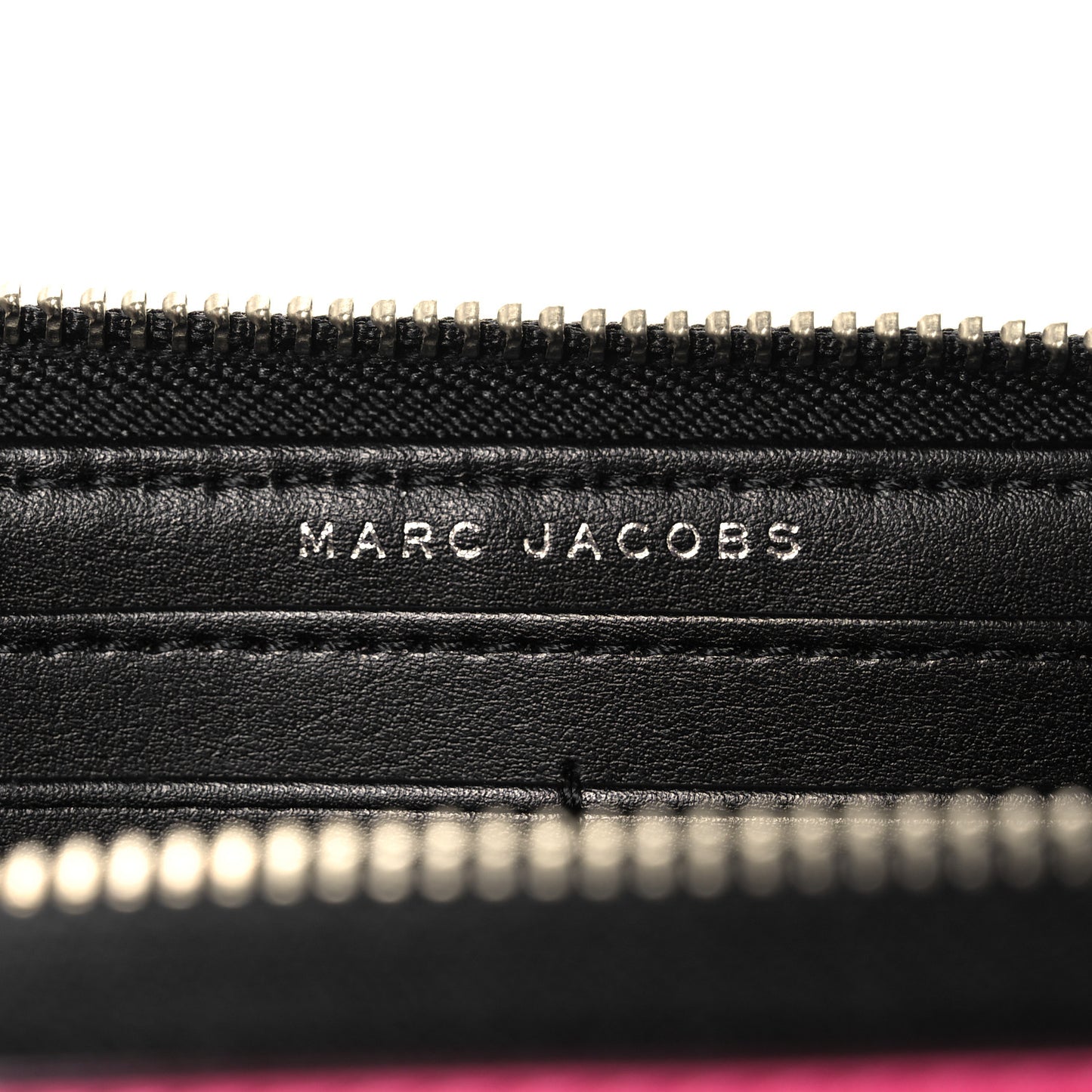 Grained Calfskin Continental Wallet Vivid Pink
