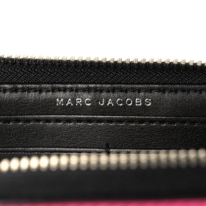Marc Jacobs Grained Calfskin Continental Wallet Vivid Pink 6 of 9