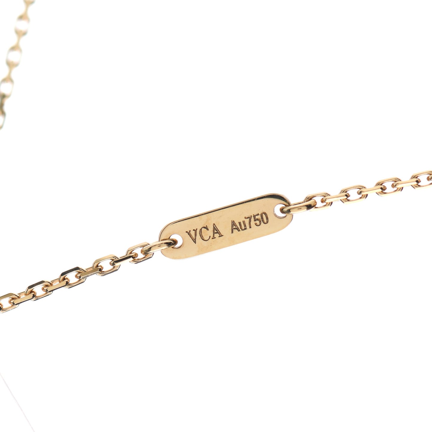18K Yellow Gold Mother of Pearl Sweet Alhambra Pendant Necklace