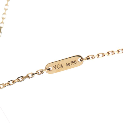 Van Cleef & Arpels 18K Yellow Gold Mother of Pearl Sweet Alhambra Pendant Necklace 5 of 7