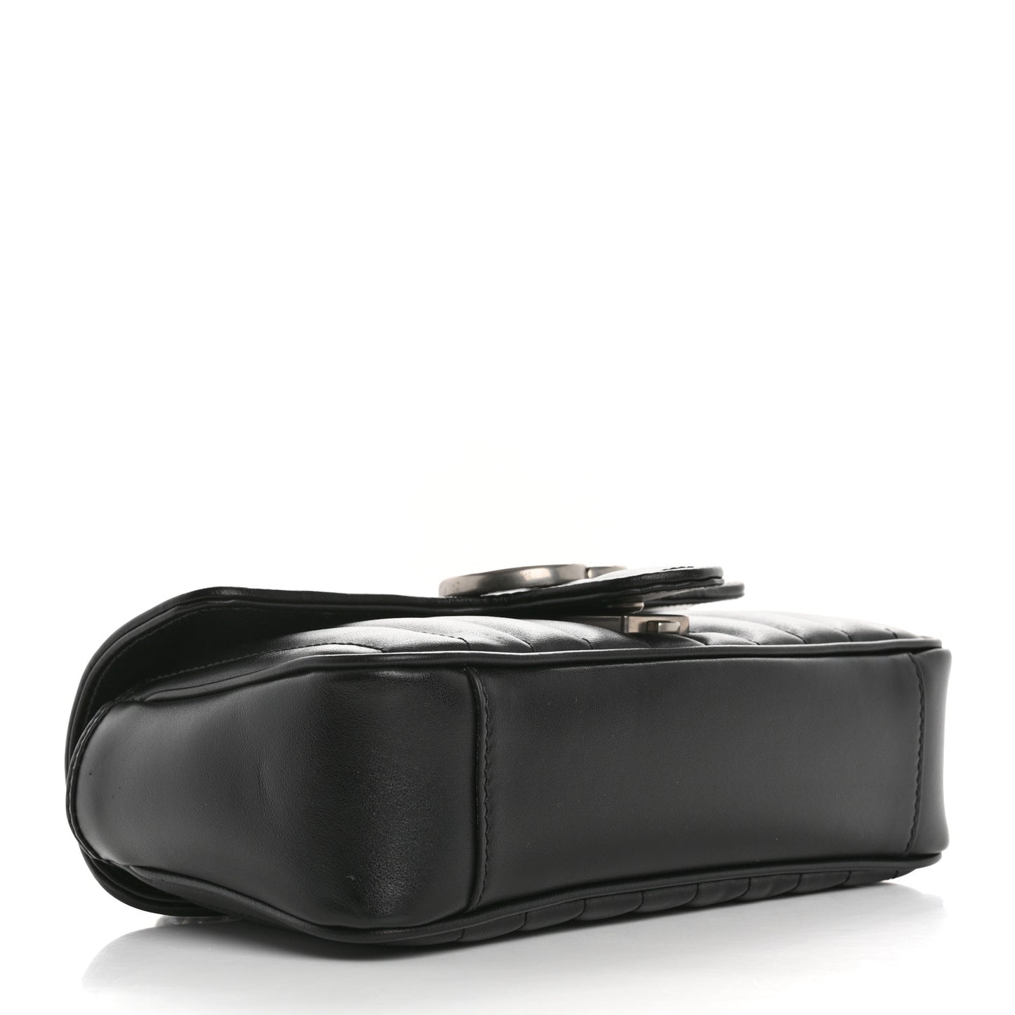 Calfskin Matelasse Aria Mini GG Marmont Shoulder Bag Black Black