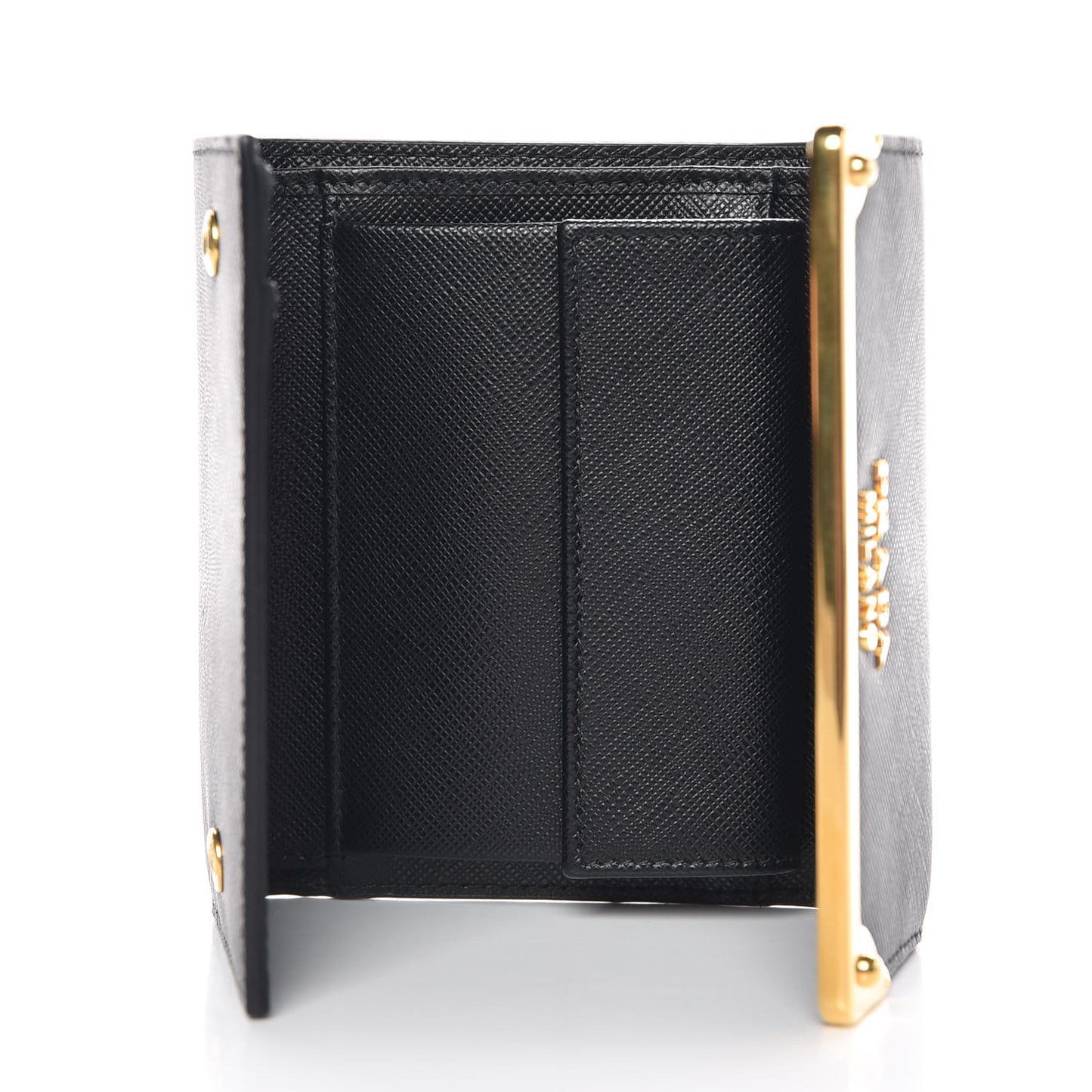 Saffiano Cahier Compact Wallet Black