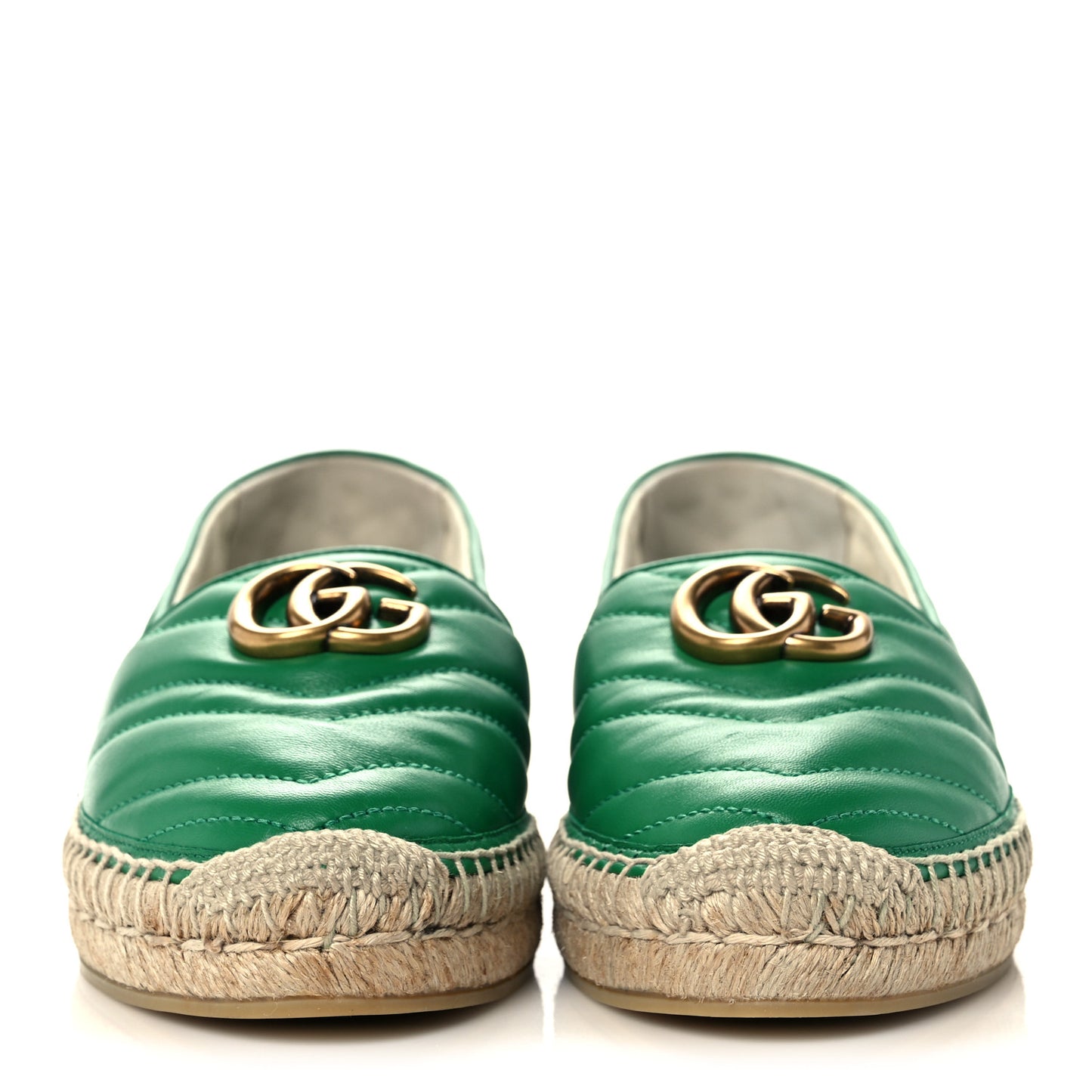 Nappa Matelasse GG Marmont Espadrilles 38 New Shamrock