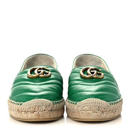 Gucci Nappa Matelasse GG Marmont Espadrilles 38 New Shamrock 2 of 8