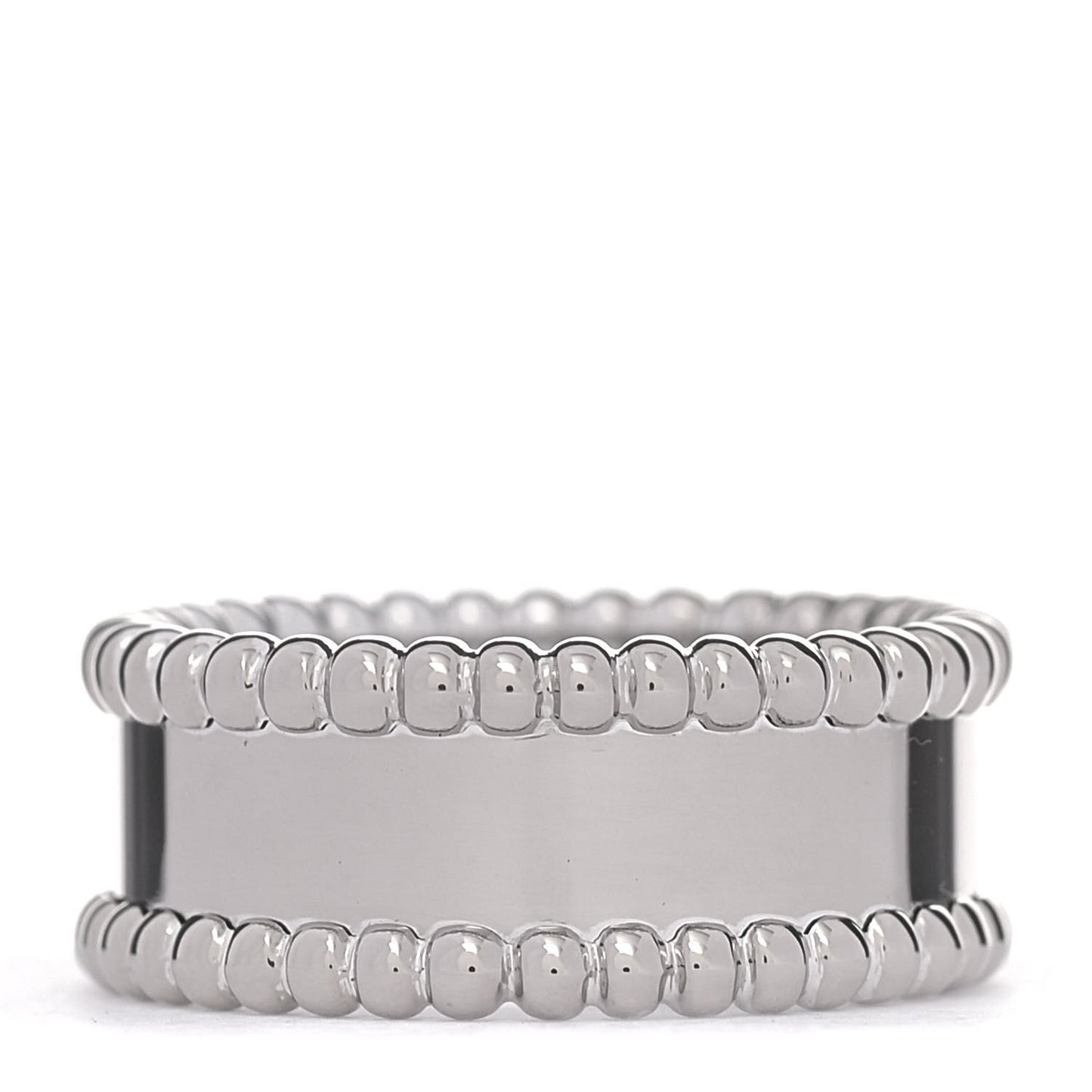 18K White Gold Perlee Signature Ring 50 5.25