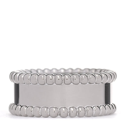 Van Cleef & Arpels 18K White Gold Perlee Signature Ring 50 5.25 3 of 5