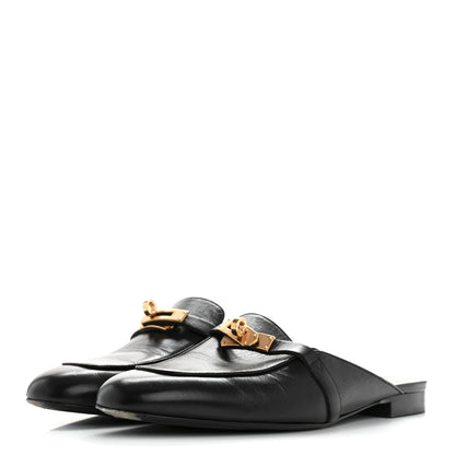 Hermes Goatskin Oz Mules 40.5 Black 4 of 9
