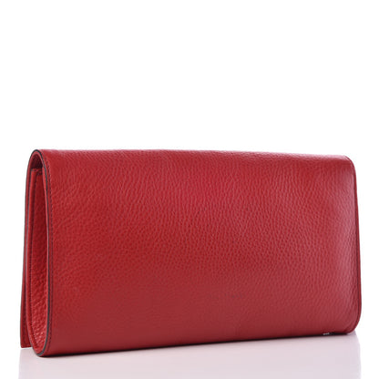 Gucci Pebbled Calfskin Medium Soho Clutch Red 3 of 9