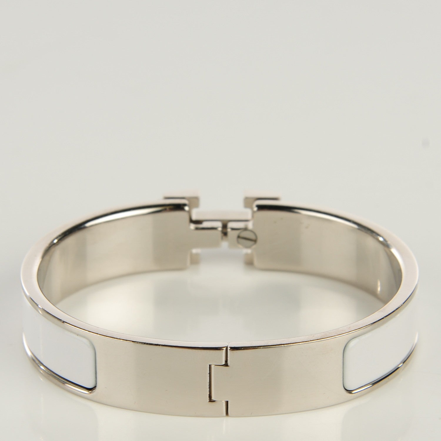 Hermes Enamel Narrow Clic Clac H Bracelet PM White 3 of 6