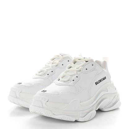 Balenciaga Fabric Mesh Womens Triple S Sneakers 37 White 3 of 7
