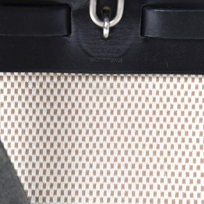 Hermes Toile GM Vache Calfskin Herbag 30 PM Natural Black 8 of 10