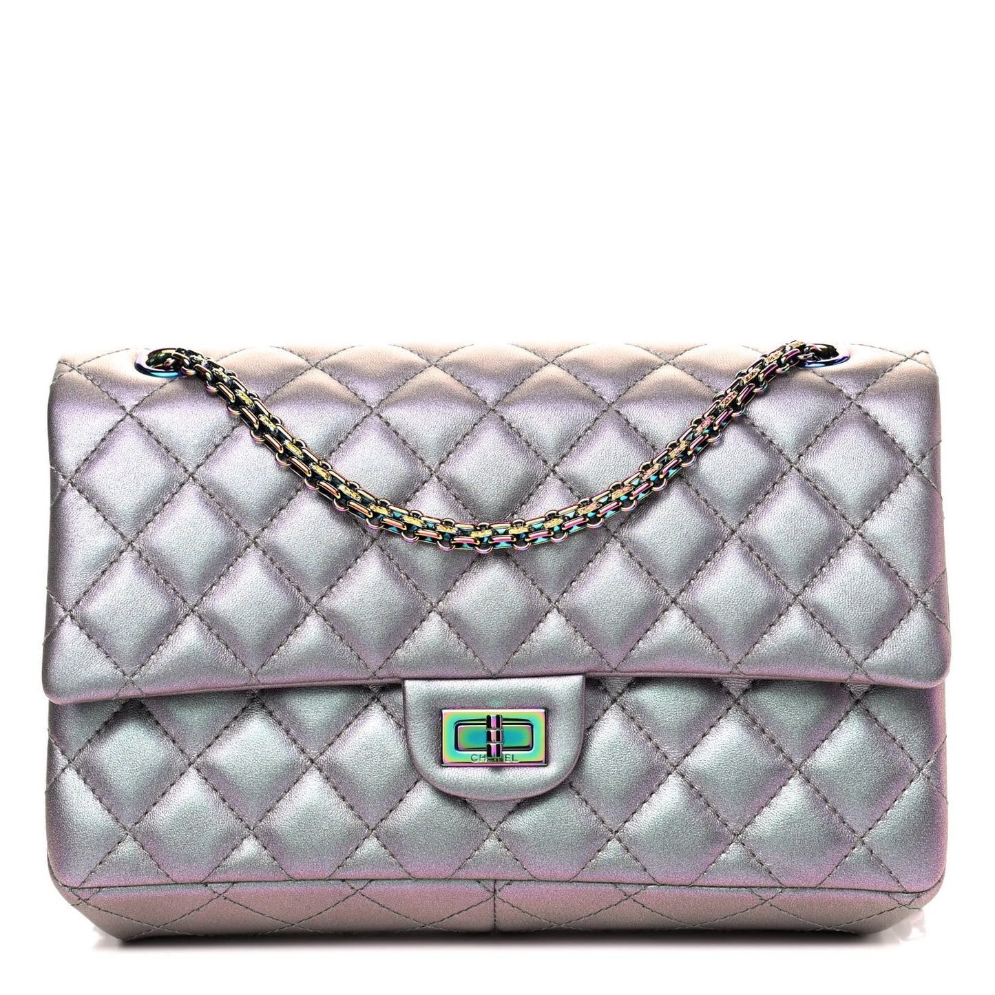 Iridescent Lambskin Quilted 2.55 Reissue 226 Flap Light Purple
