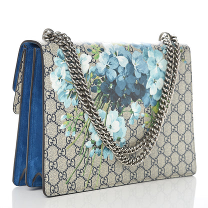 Gucci GG Supreme Monogram Blooms Medium Dionysus Shoulder Bag Beige Navy Vintage Blue 4 of 12