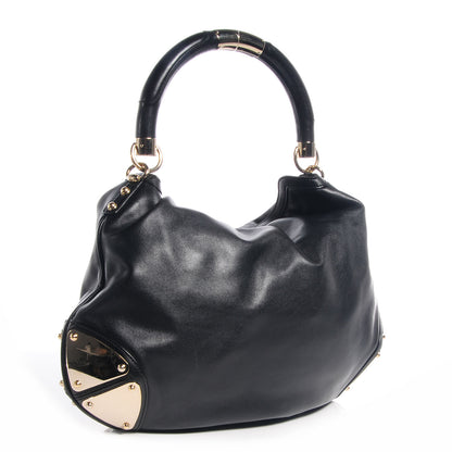 Gucci Leather Large Indy Top Handle Hobo Black 3 of 7
