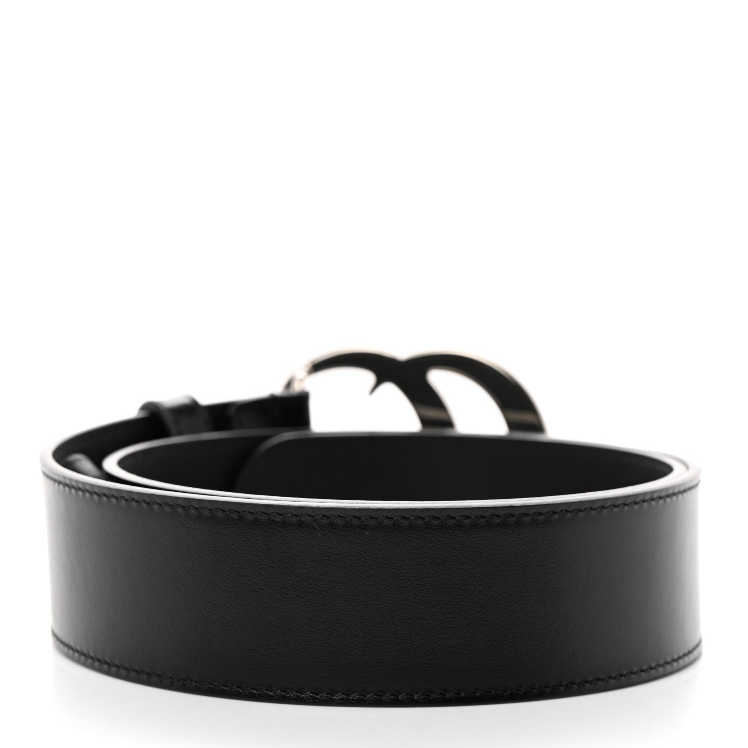 Gucci Plutone Calfskin Palladium Double G 40mm Belt 70 28 Black 2 of 6