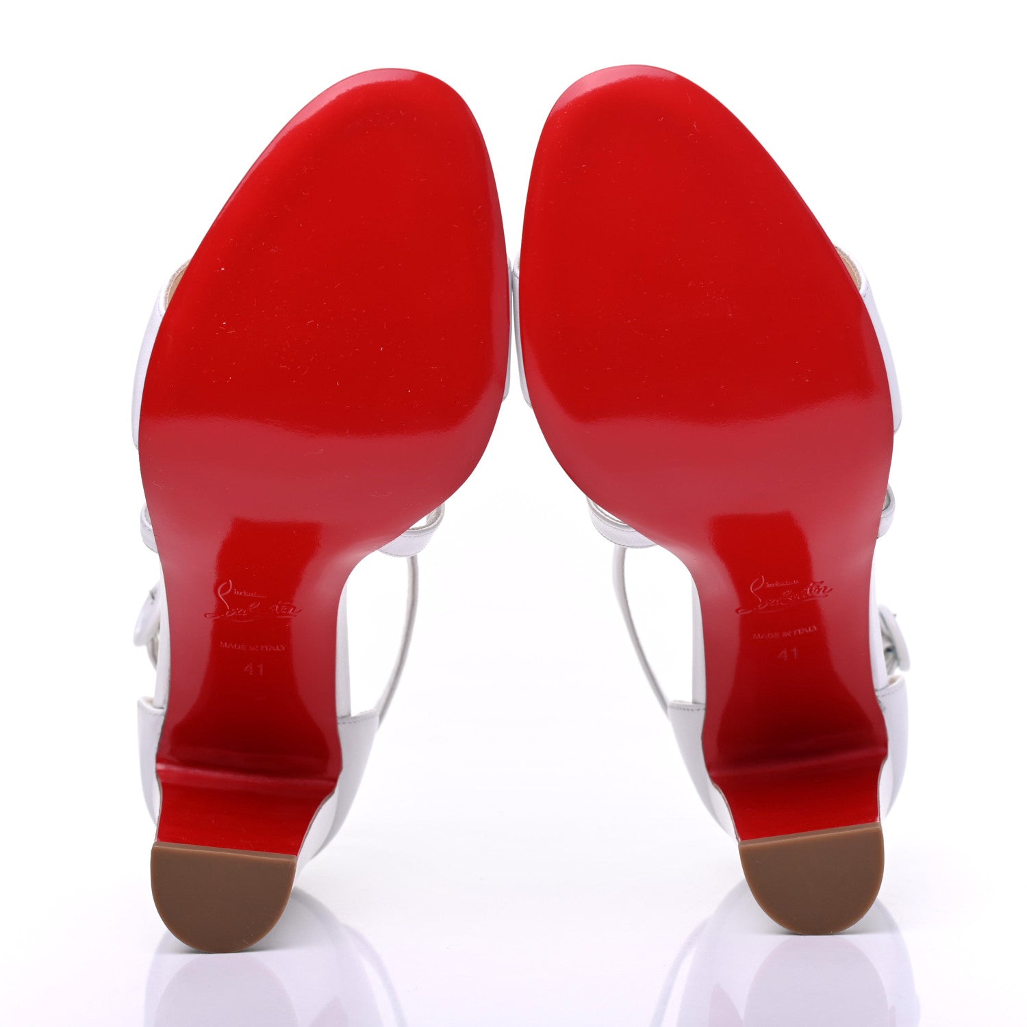 Christian Louboutin Nappa Loubi Bee Alta 85 Sandals 41 White 5 of 8