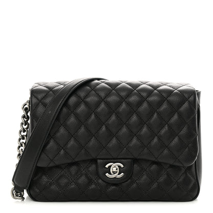 Chanel Caviar Quilted Medium Rock In Rome Single Flap Black 1 of 12