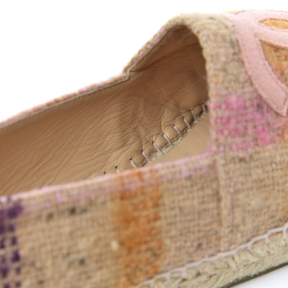 Chanel Tweed CC Espadrilles 40 Pink Multicolor 13 of 15