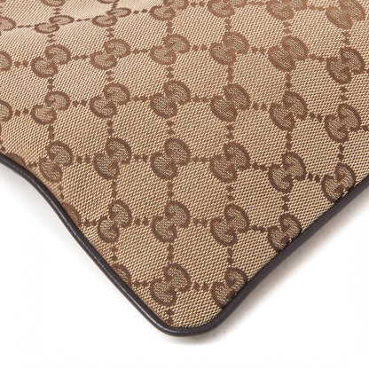 Gucci Monogram Web Small Flat Messenger Bag Brown 5 of 8