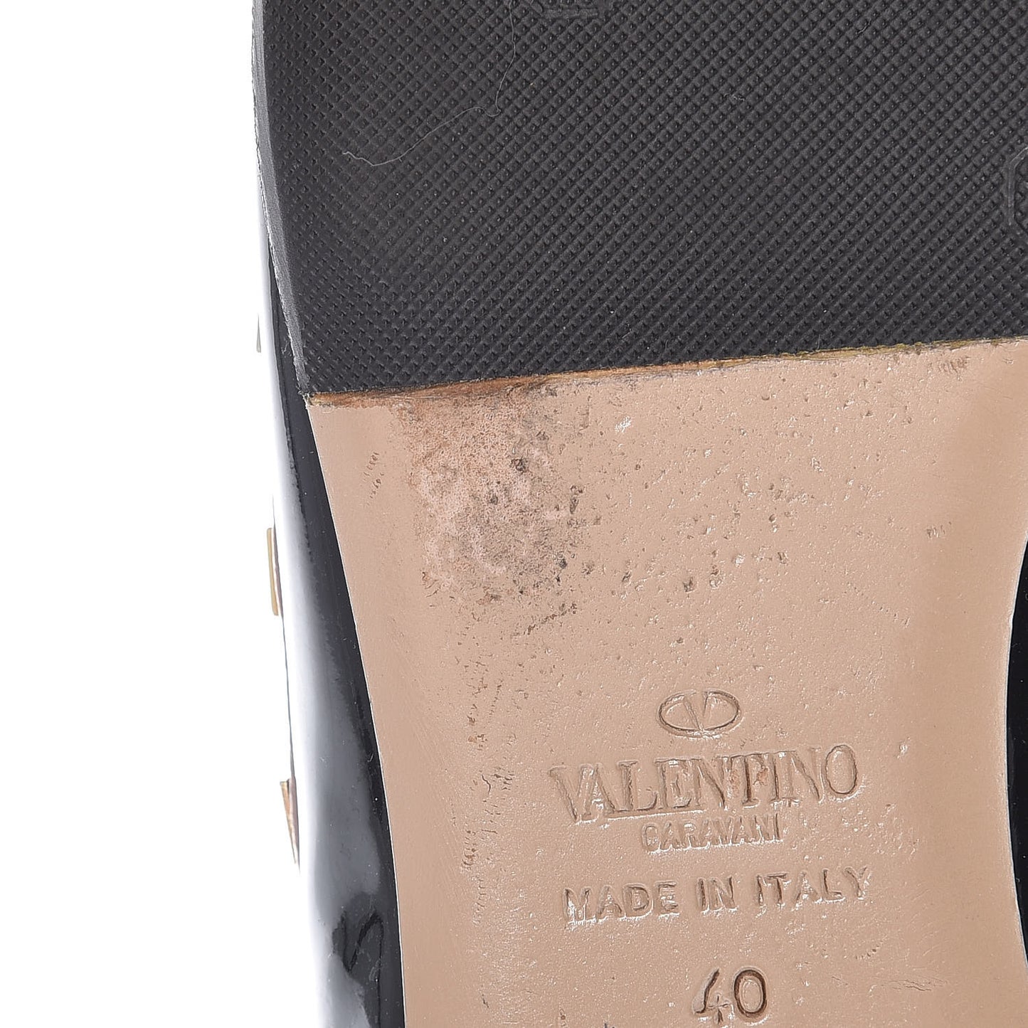 Patent Rockstud Ballerina Flats 40 Black Poudre