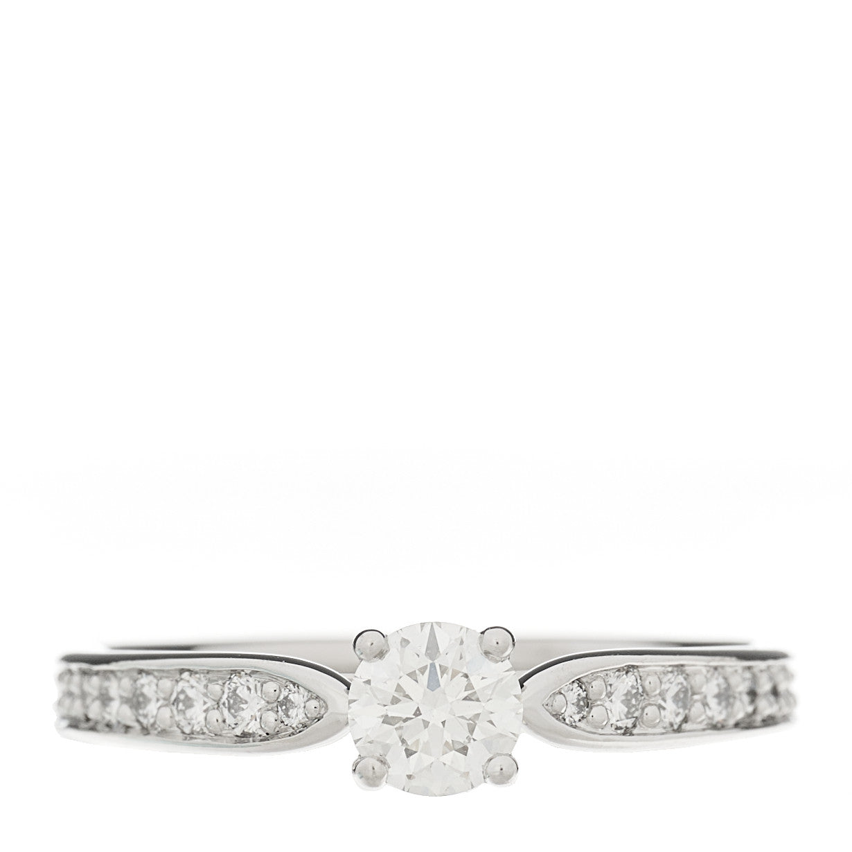 Tiffany Platinum Diamond .33ct Harmony Pave Engagement Ring 50 5.5 1 of 5