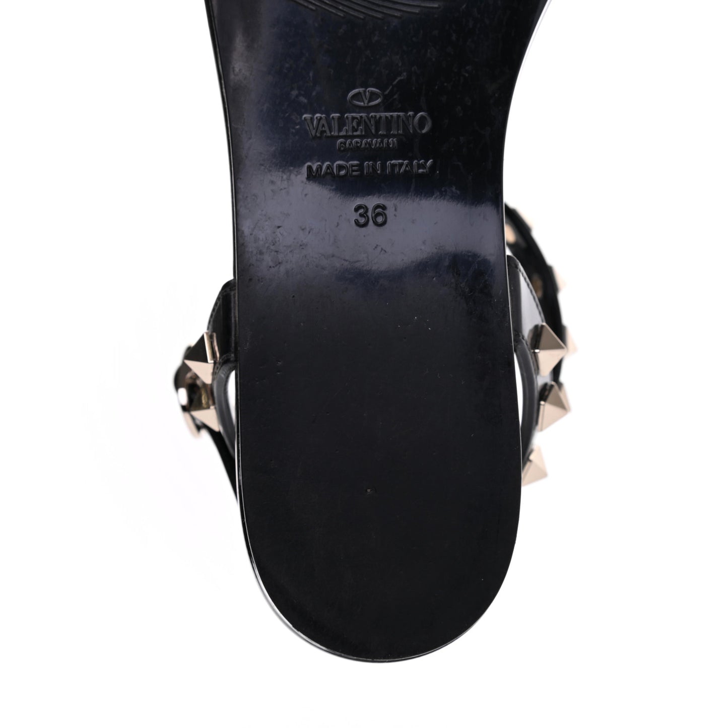 PVC Jelly Rockstud Caged Sandals 36 Black