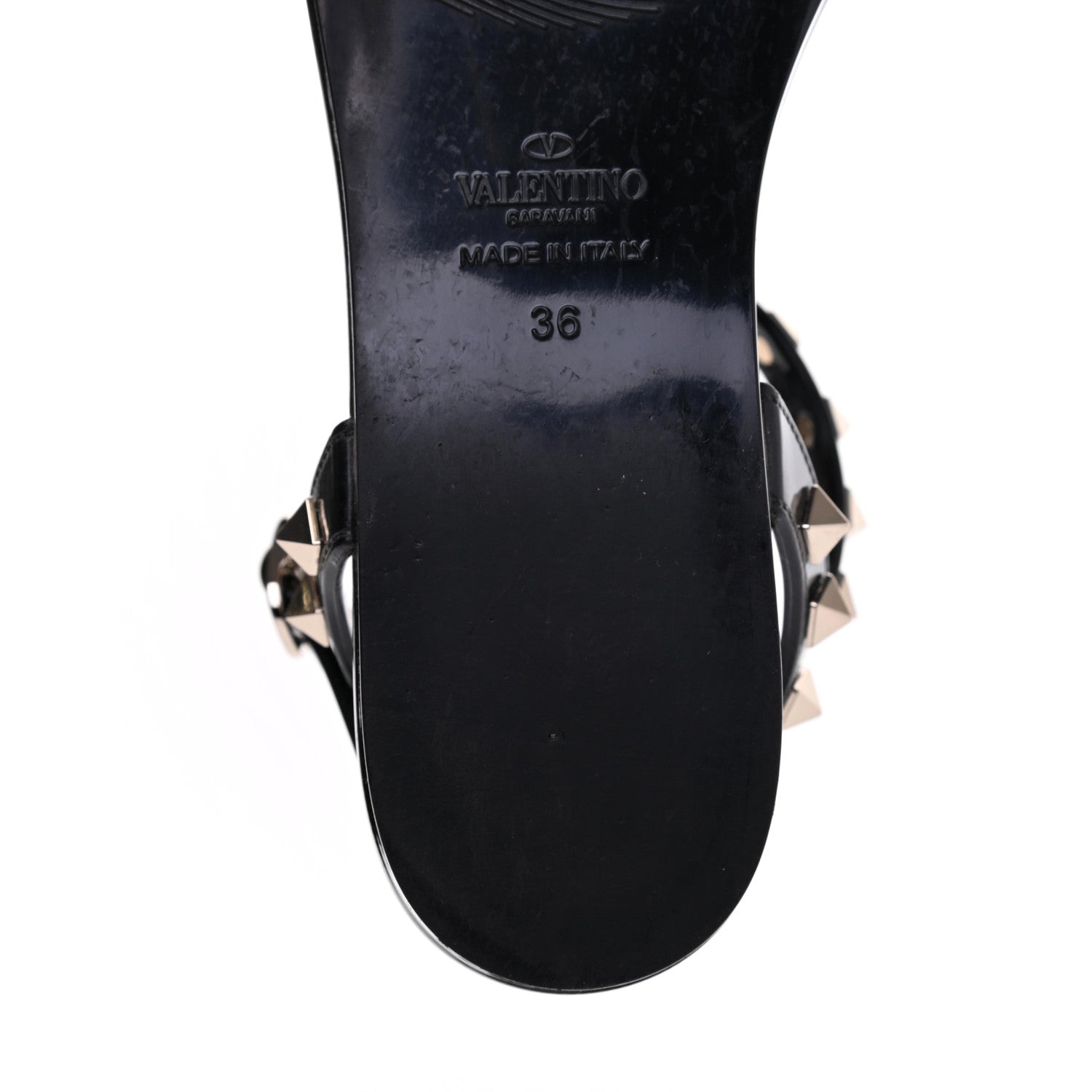 Valentino Garavani PVC Jelly Rockstud Caged Sandals 36 Black 8 of 10