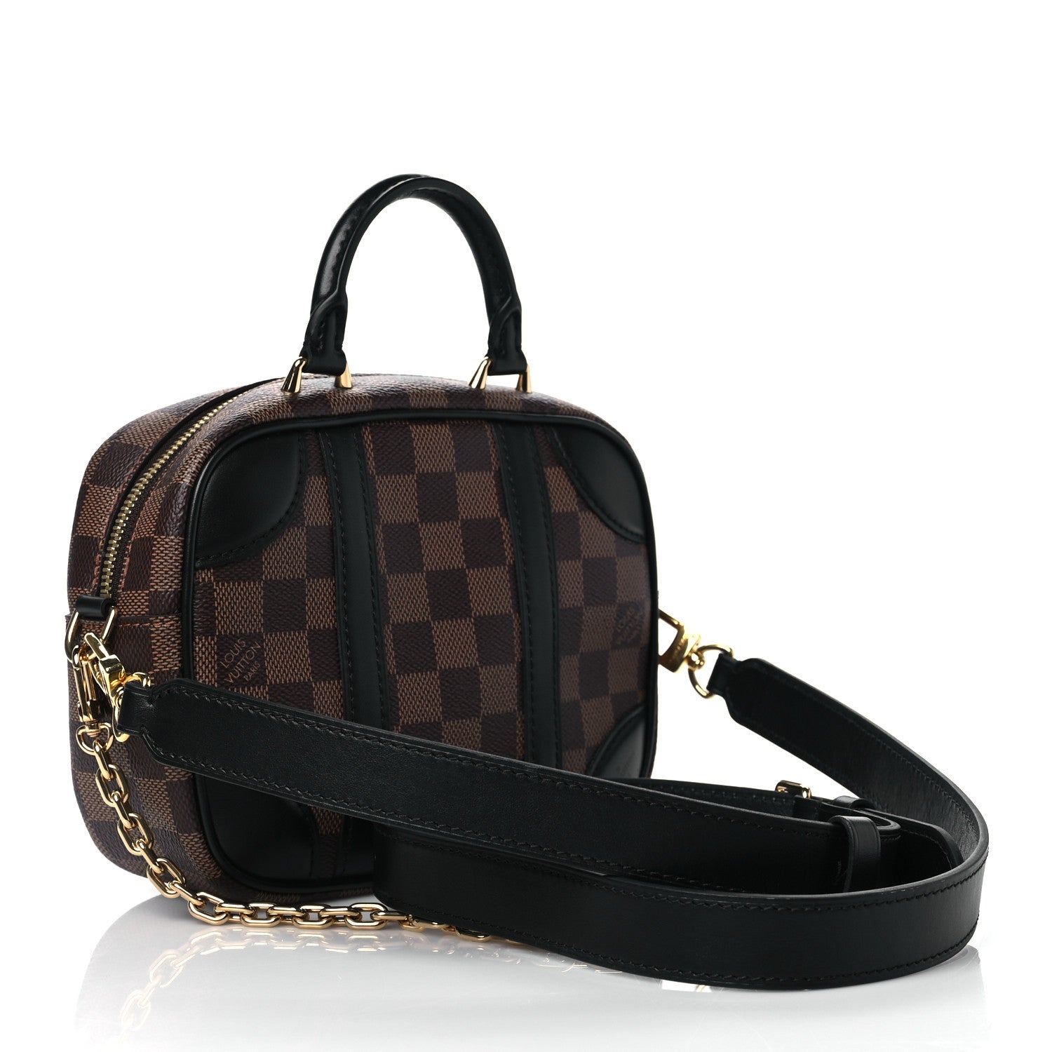 Louis Vuitton Damier Ebene Valisette Souple BB Black 3 of 9