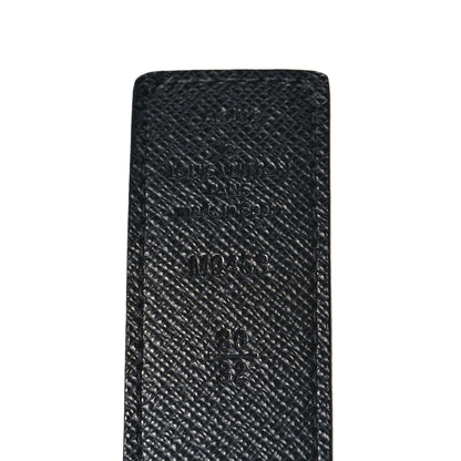 Louis Vuitton Calfskin Monogram 30mm LV Initiales Reversible Belt 80 32 Black 3 of 5