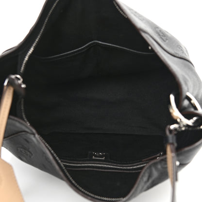 MCM Calfskin Ottomar Monogram Medium Klara Hobo Black 5 of 10