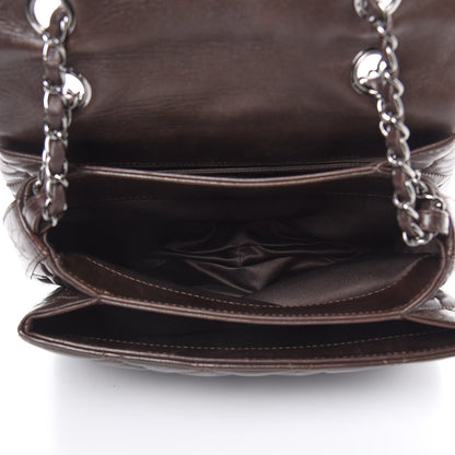 Chanel Lambskin Quilted Large 3 Flap Dark Brown 5 of 20