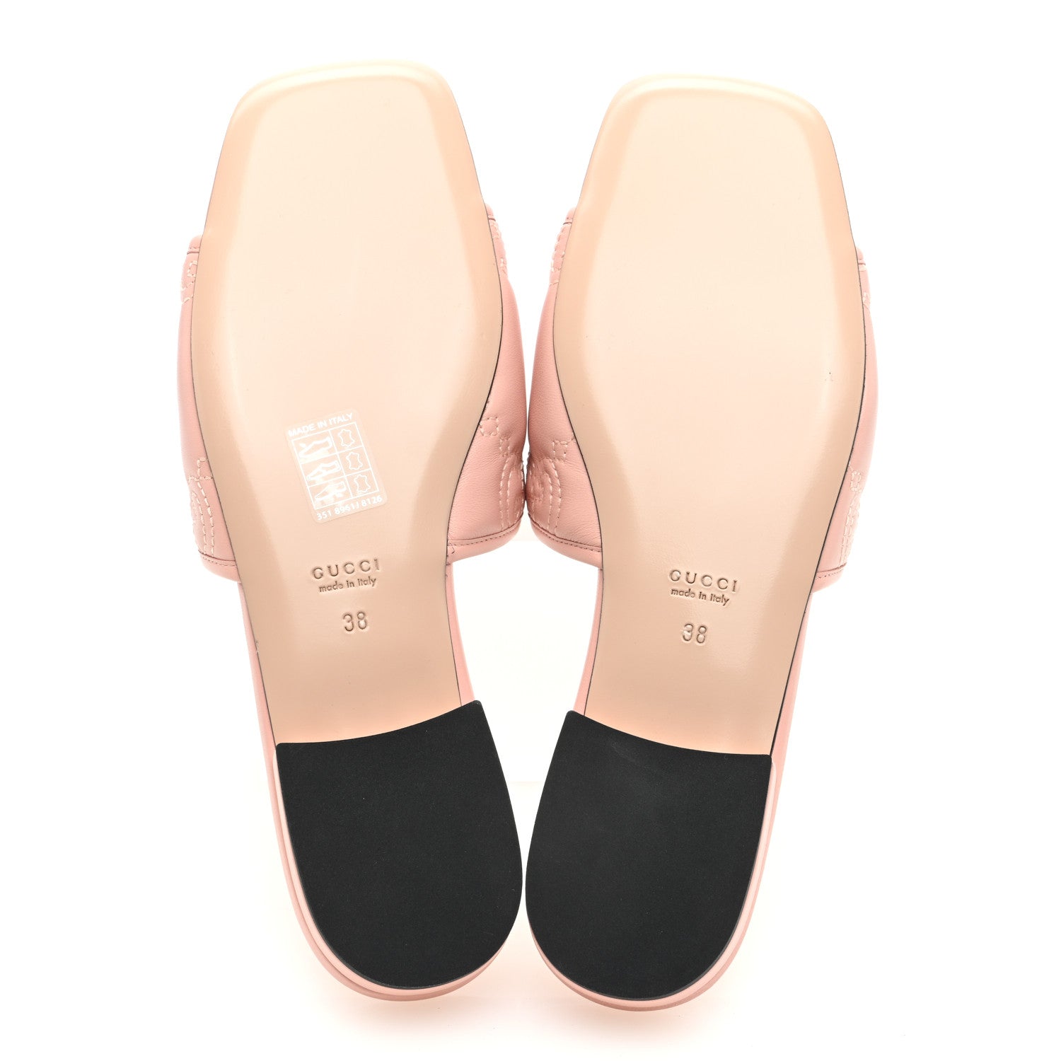 Gucci Nappa GG Matelasse GG Marmont Flat Slide Sandals 38 Perfect Pink 5 of 8